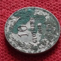 Монета 10 стотинки 1913г. Царство България за колекция - 24833, снимка 4 - Нумизматика и бонистика - 35259115
