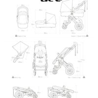 Детска количка 2в1 Baby Ace 042 8437030572559 Бебешка количка 2 коша , снимка 6 - Детски колички - 44049344