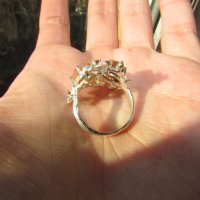  925 сребърен пръстен с опали №336, снимка 6 - Пръстени - 44088281