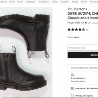 оригинални боти Dr. Martens 2976 W/ZIPS CHELSEA  номер 39, снимка 8 - Дамски боти - 38891520