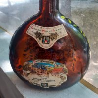 Ръчно рисувана гояма стъклена бутилка бъклица павур, снимка 4 - Антикварни и старинни предмети - 37218445