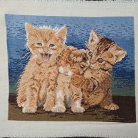 Гоблен "Трите котета", снимка 2 - Гоблени - 27350503