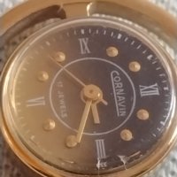 Стар механичен часовник CORNAVIN 17 JEWELS с позлатена рамка за КОЛЕКЦИЯ 41884, снимка 7 - Други ценни предмети - 43905427