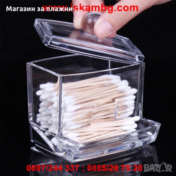 Кутия за клечки за уши, снимка 1