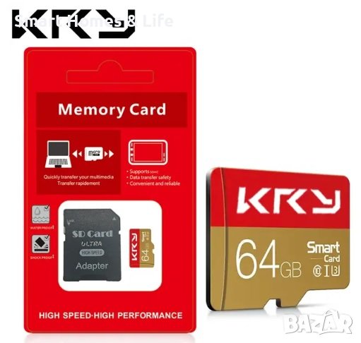 Micro SD Memory Card / TF Карта Памет Class 10 + Adapter, снимка 1