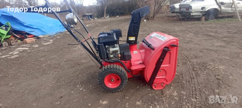 Роторен бензинов снегорин Ел стартер 200cc 7к.с. 56см. 7 скорости, снимка 1