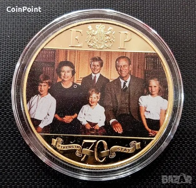 Позлатена монета 1 crown 2017 - The Ruby Decade, снимка 1