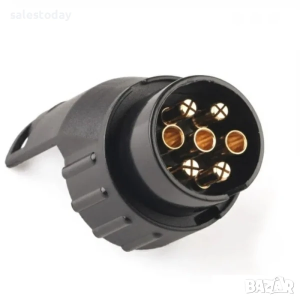 Букса за ремарке 7/13, от 7 към 13 пина, 12/24V, черен, снимка 1