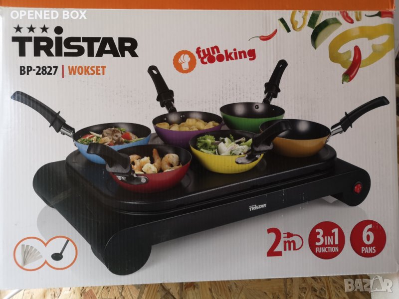 Парти уок сет Tristar BP2827, подходящ и за палачинки, снимка 1