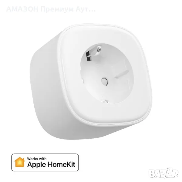 Смарт Wi-Fi контакт Meross MSS210/Apple Home Kit/гласово управление, снимка 1