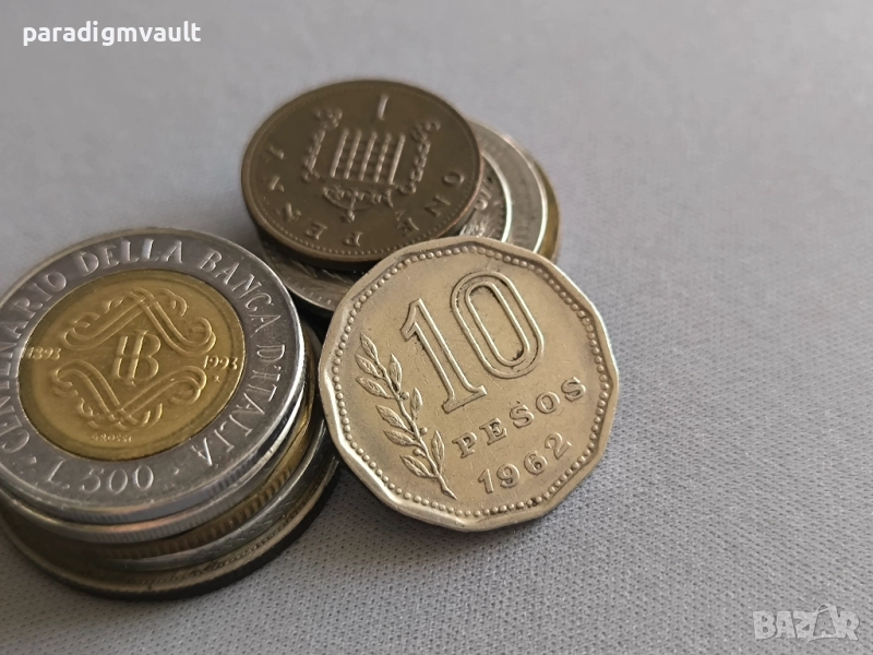 Mонета - Аржентина - 10 песо | 1962г., снимка 1