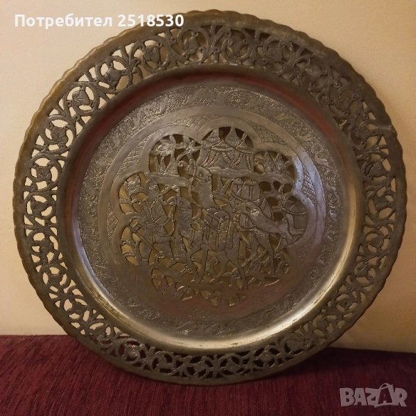 Старинно пано с надпис , снимка 1