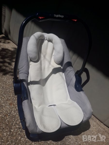 Тъмно синьо столче люлка за бебе до 10 кг, 0-6 месеца + подложка, снимка 1