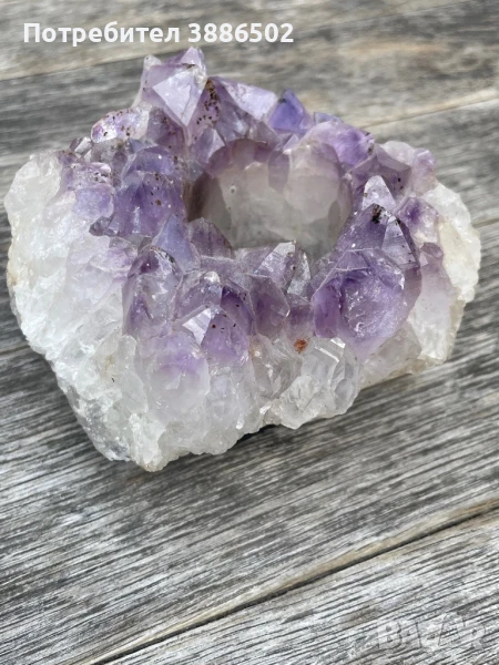 Свещник от аметист, снимка 1