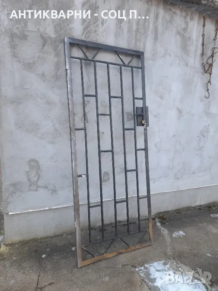 Стара Масивна Метална Врата Порта Височина 193см Широчина 80см Тегло 37кг., снимка 1