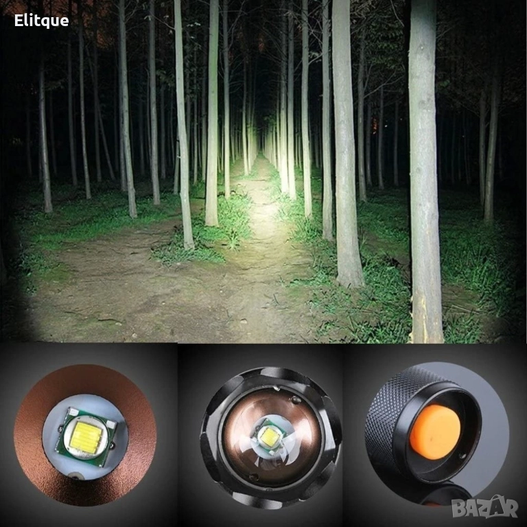 Мощен ловен фенер Cree LED и алуминиев корпус XML-T6 FL76, снимка 1