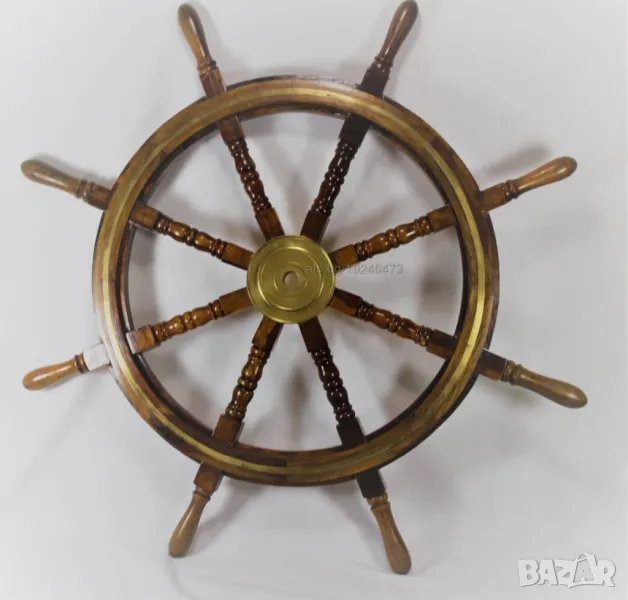 402 Корабен рул,щурвал с месингов ринг., снимка 1