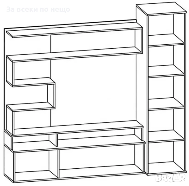 Секция FERRARA дъб април/бор андерсън Код P1250, снимка 1