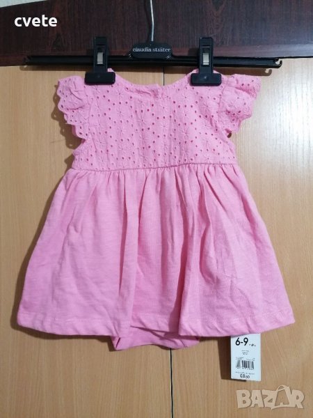 Ново детска розова рокличка - боди, снимка 1