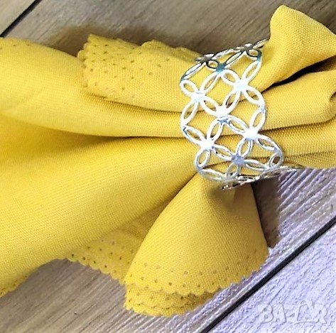 Пръстени за салфетки цвят сребро , снимка 1