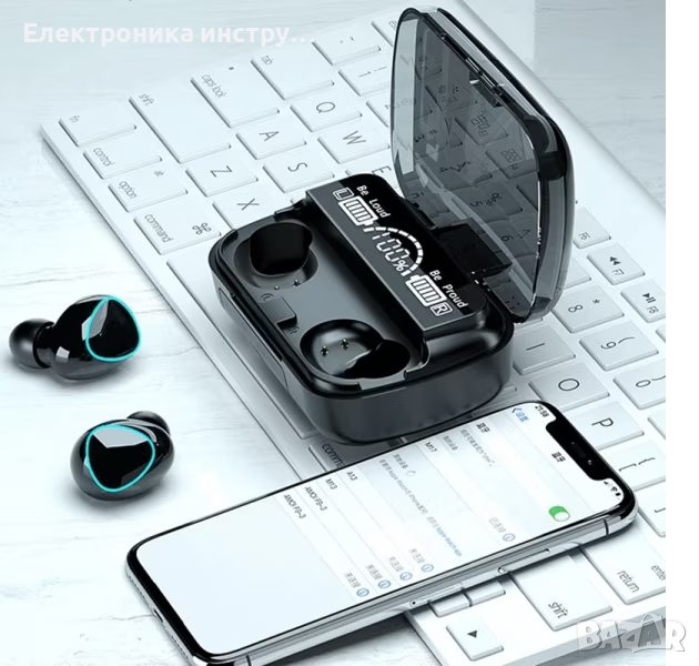 Безжични слушалки M10 с дисплей, снимка 1