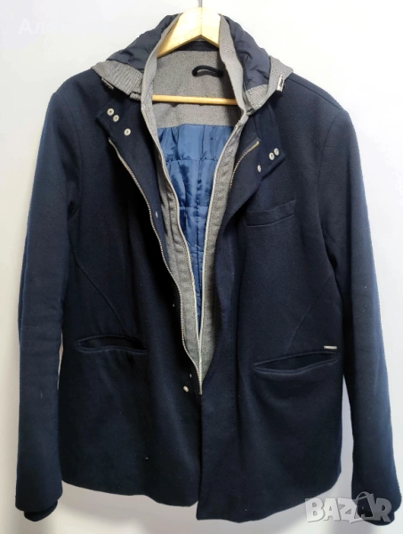 Блейзър Zara - М тъмно син с качулка, снимка 1
