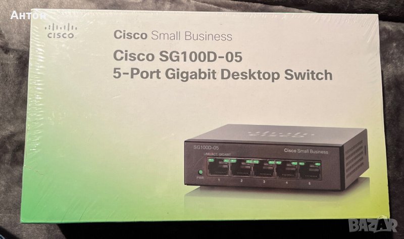 Cisco SG100D-05 5-Port Desktop Gigabit Switch НОВ, снимка 1
