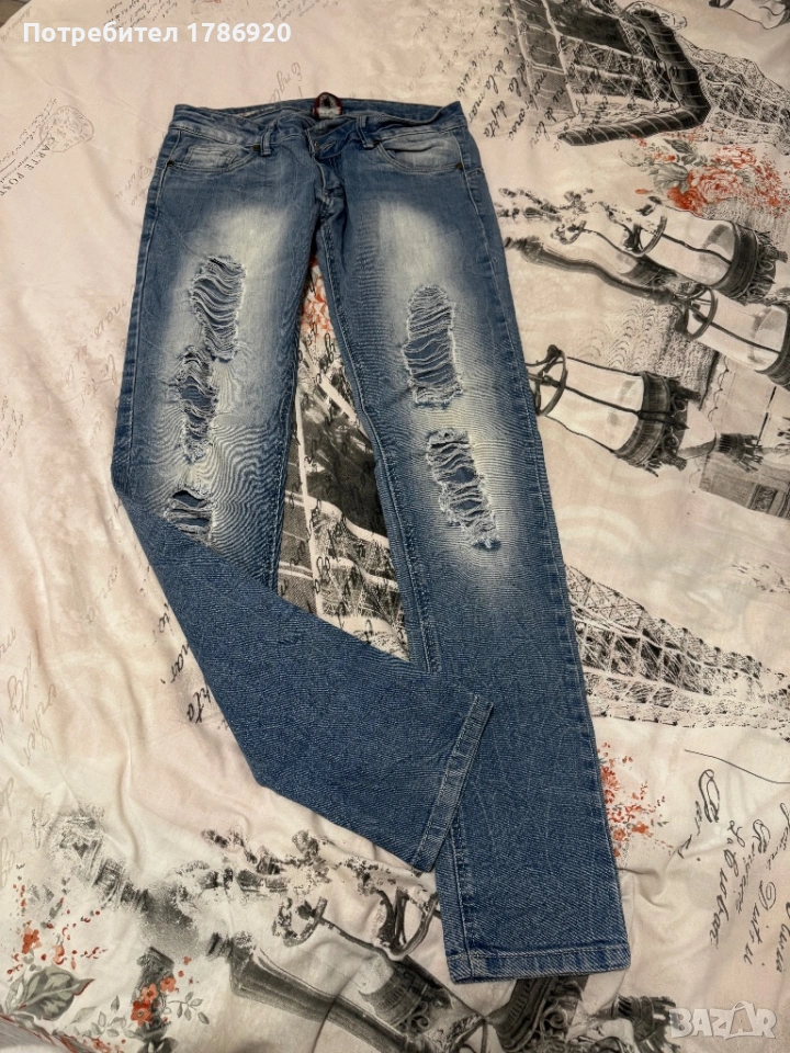 Стилни дънки с модерен distressed ефект на марката Willed Wear., снимка 1