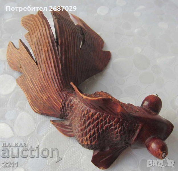 Риба фигура, фигури и  дървена риба подложка, снимка 1