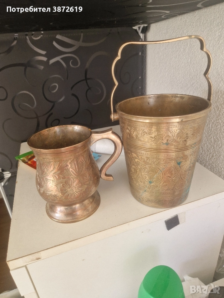 Старинни кофичка и кана , снимка 1