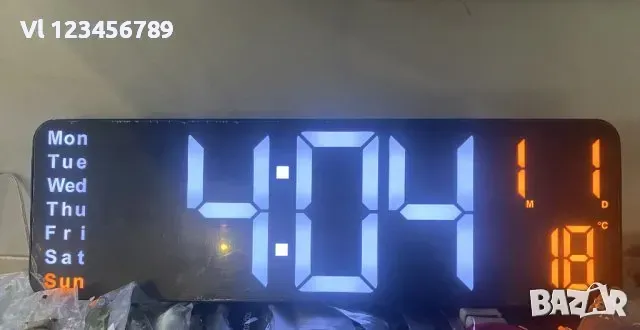 Голям електронен стенен часовник SM-601, снимка 1