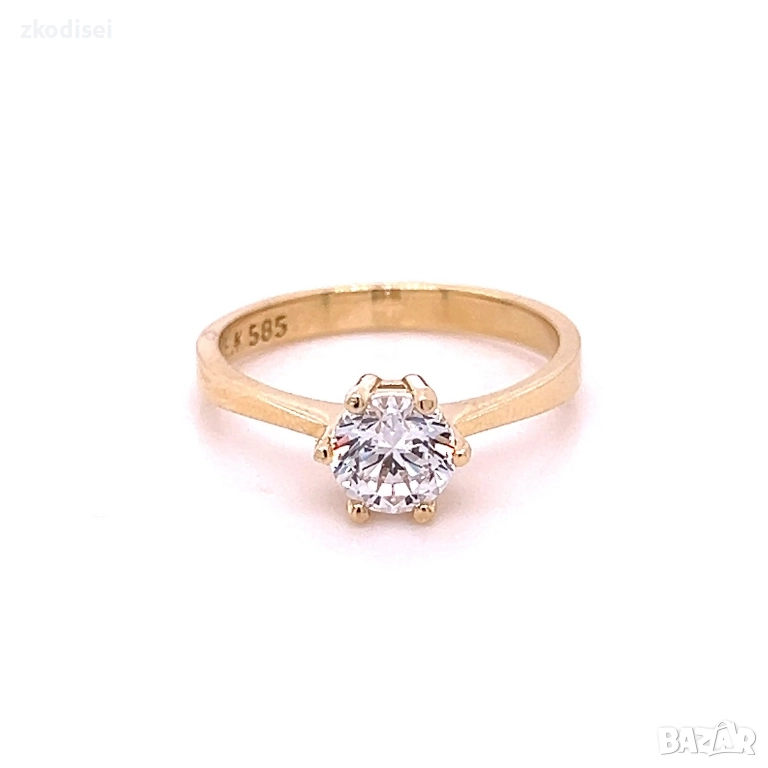 Златен дамски пръстен 3,19гр. размер:58 14кр. проба:585 модел:36344-6, снимка 1