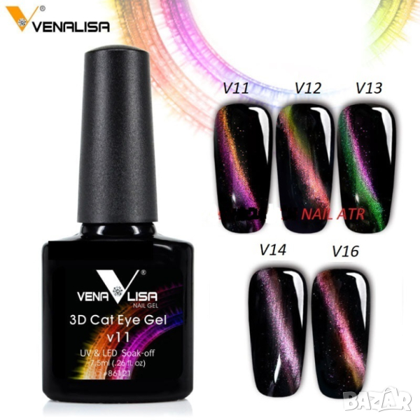  VENALISA 3D Cat Eye Chameleon магнитен Гел лак котешко око , снимка 1