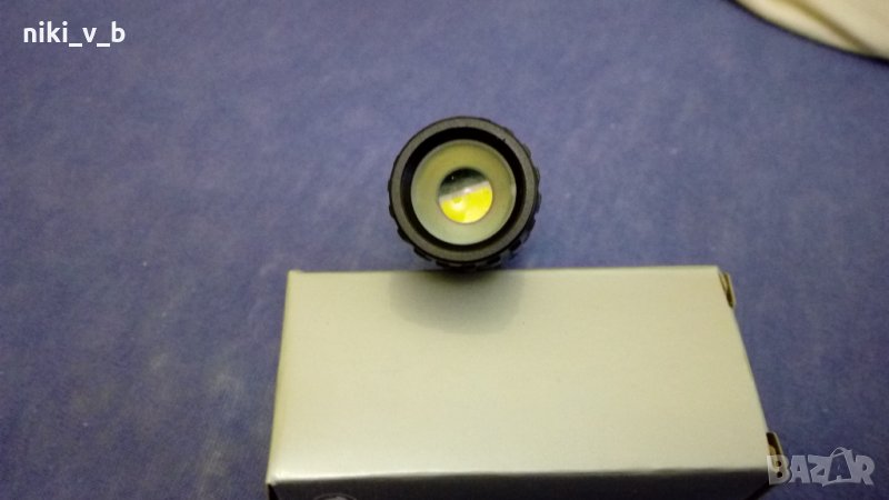 Алуминиево фенерче с вградрна батерия, снимка 1