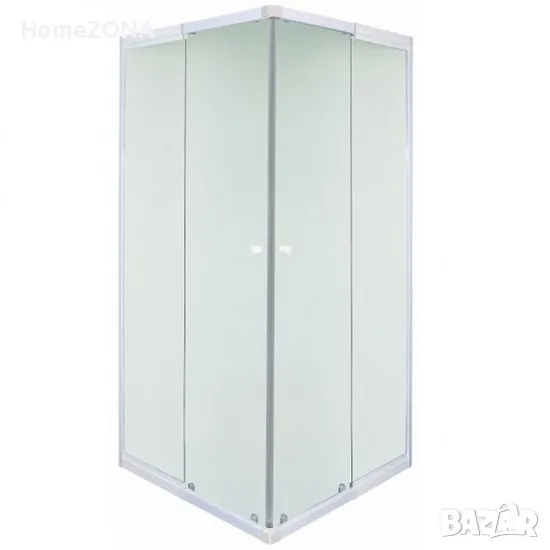 Квадратна регулируема душ кабина, 80-90х80-90х190 см, матирано стъкло, снимка 1