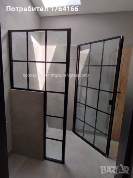 душ кабини с черен обков, снимка 1