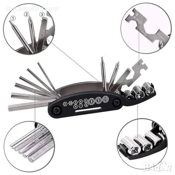 Ключ за велосипед Automat, PA347, Ремонтен комплект, снимка 1