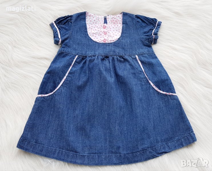 Дънкова рокля 6-9 месеца, снимка 1