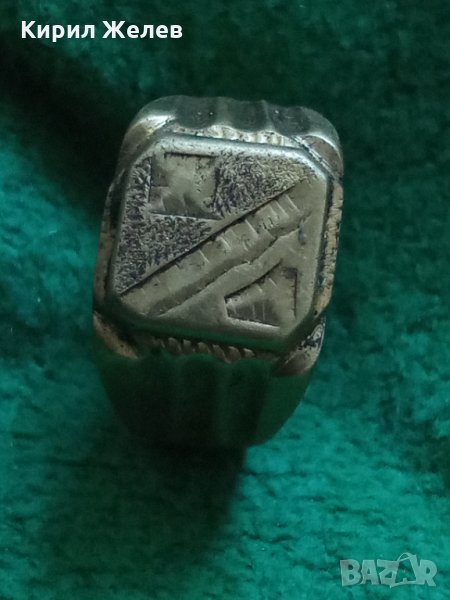 Пръстен стар бронзов 8981, снимка 1