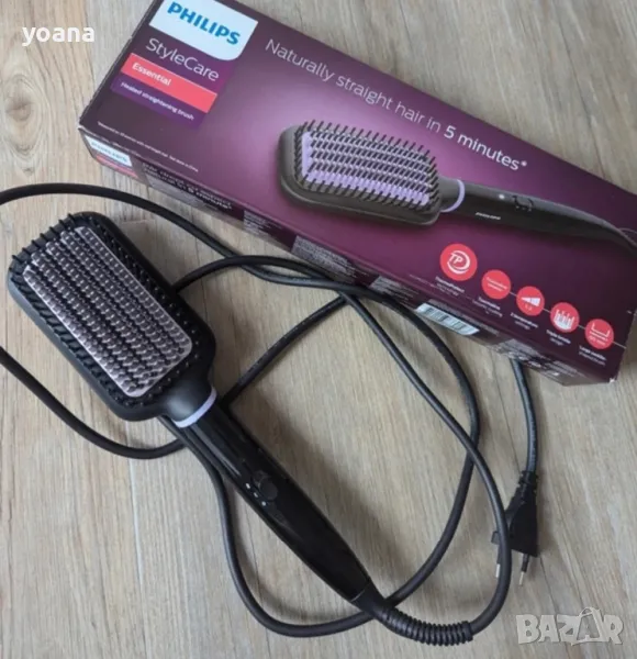 Стилизираща четка за коса с горещ въздух Philips BHH880/00, Технология ThermoProtect, Керамични плоч, снимка 1