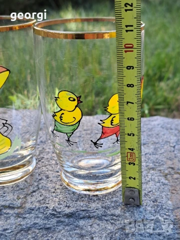 стари стъклени детски чаши със златен кант , снимка 7 - Други ценни предмети - 51306543