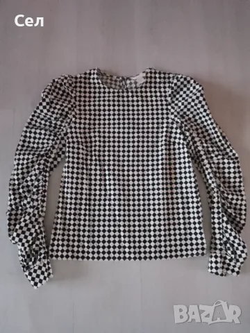 Риза бяло и черно H&M,S, снимка 2 - Ризи - 48231191