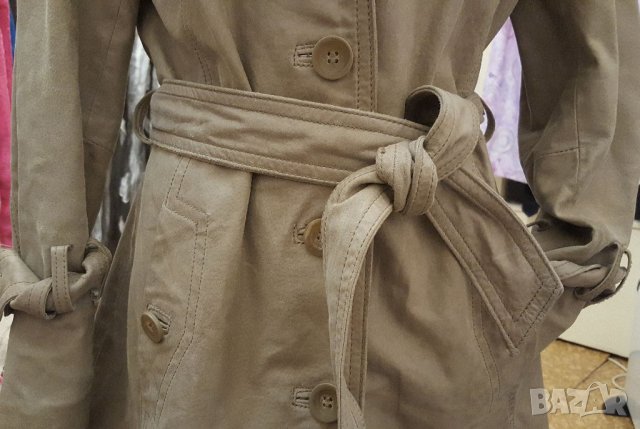 "Leather"-бежово зимно кожено палто, снимка 3 - Палта, манта - 38976669