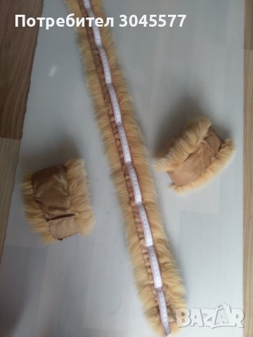 Яка и маншети Комплект от естествен косъм, снимка 6 - Шалове - 39773691