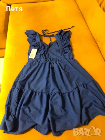 Дамска рокля с гол гръб - кралско синьо, снимка 3 - Рокли - 37501094