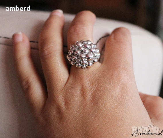 Страхотен сребърен пръстен - модел R019, снимка 3 - Пръстени - 53461916