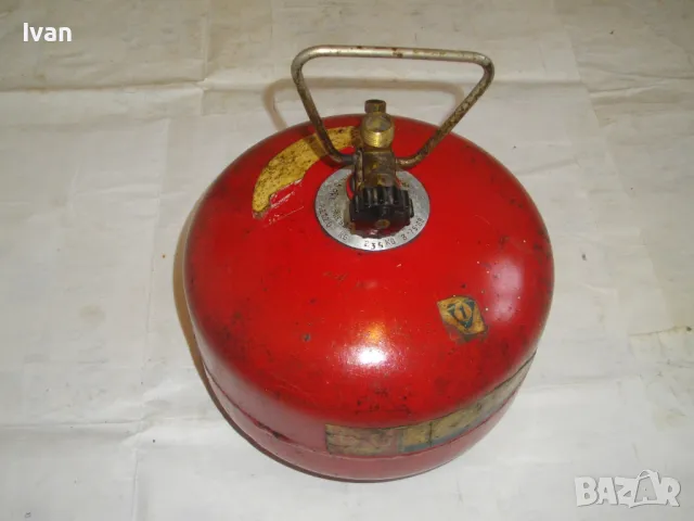 ПОЛСКА КРЪГЛА БУТИЛКА ЗА ГАЗ ПРОПАН-БУТАН СТАРО КАЧЕСТВО МАСИВНА 2,0кг ОТЛИЧНА ТИП ГАЗОВ КОТЛОН , снимка 4 - Други инструменти - 48112248