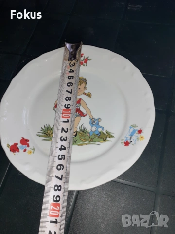 Чинийка детски български порцелан Изида чиния, снимка 7 - Антикварни и старинни предмети - 53287425