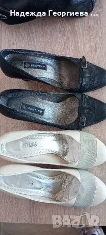 Дамски обувки на ток, естествена кожа 37 номер