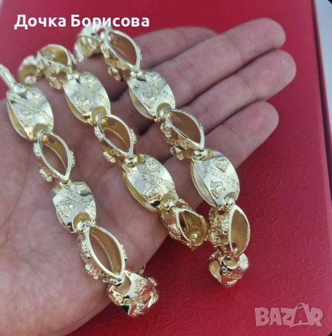 Ланец - Versace Oval Gold 14k позлата